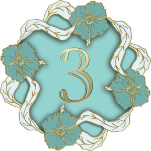 Números entre flores